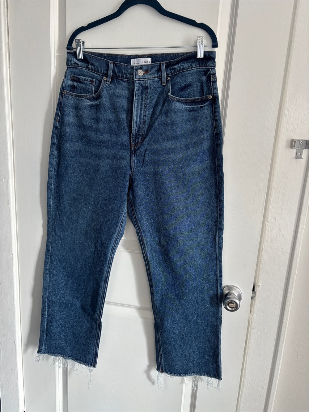 LOFT Women's Straight-Leg Jeans in Indigo Blue